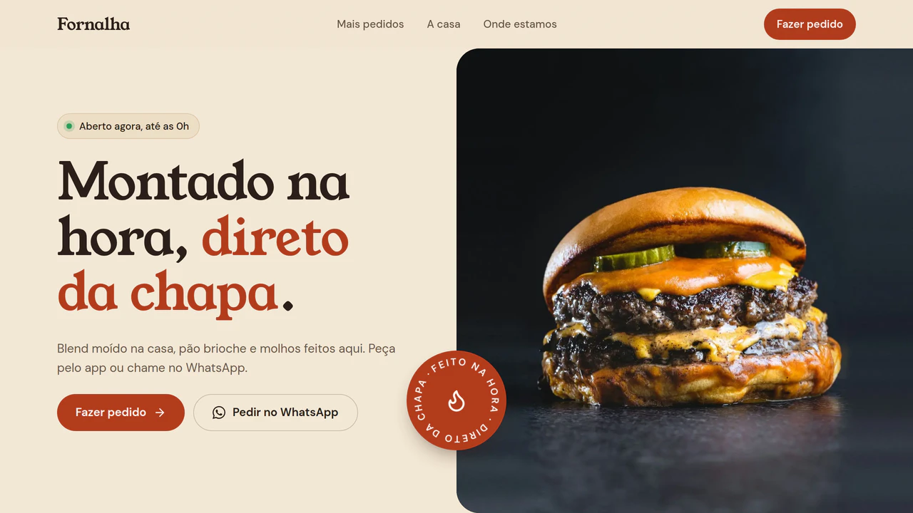 Tema Brasa — Alimentação